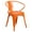 Orange, variant on Flash Furniture Luna Commercial Grade Silver Metal Indoor-Outdoor Chair with Arms