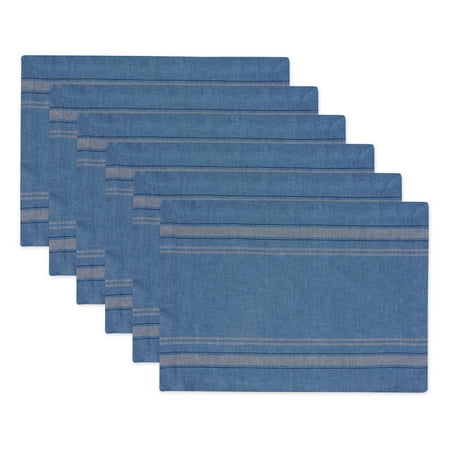 

Blue Chambray French Stripe Placemat (Set of 6)