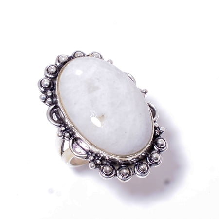 Moonstone - Sri Lanka Designer Handmade 925 Sterling Silver Ring S.8 R47