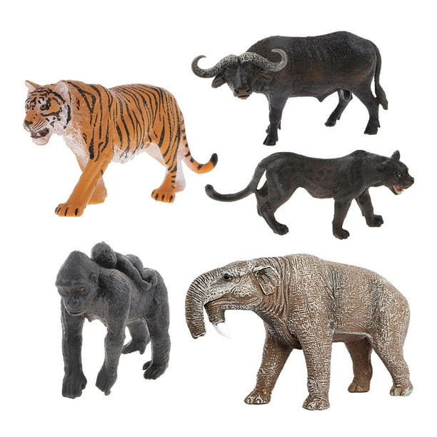 Yinanstore 5 Pieces Prehistoric Animal Figurine Toy Se t Education Cognitive Toy Science Educational Toy for Age 5 6 7 8 Years Old Girls