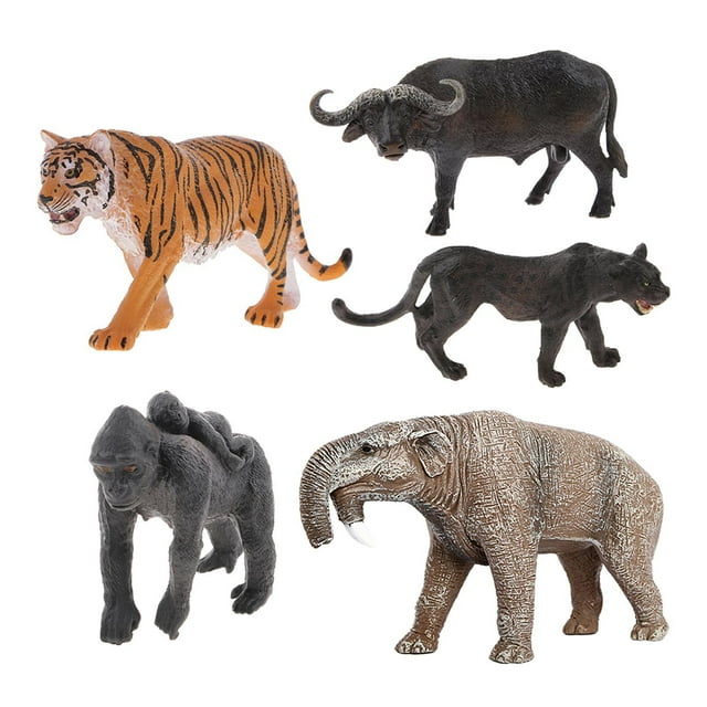MERIGLARE 5 Pieces Prehistoric Animal Model Science Educational Toy for Children Girls