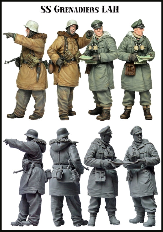 1/35 Resin Figures Model Kit WW2 U.S Soldiers Pacific 5 Figures With Base 