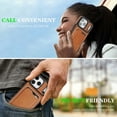 thumbnail image 6 of For iPhone Air Case with Credit Card Holder,for iPhone Air Premium Leather Phone Case Removable Wallet Compatible with MagSafe,Wallet Detachable 2-in-1 Women Men,Brown, 6 of 10