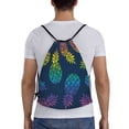 thumbnail image 2 of Kdxio Abstract Bright Pineapple Fruit Retro Print Drawstring Backpack Bag,Waterproof Draw String Back Sack, Gym Drawstring Bags Swim Bag For Unisex, 2 of 9