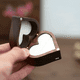 thumbnail image 2 of Caja Corazón De Madera Nogal Para Anillos De Boda Compromiso Lab.G, Cafe Oscuro Blanco, 2 of 5