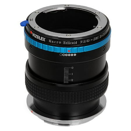 Nikon Focusing Screen Type Vizelex Macro Focusing Helicoid for Nikon G and DX Lenses to Canon EOS DSLR Camera Body - Variable Magnification Helicoil with Built-in, De-Clicked Aperture Dial for Nikon G and DX type Lens ()