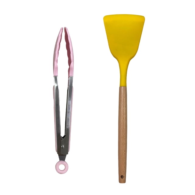 Juego de utensilios de cocina de silicona 2 uds, espátula de silicona resistente al calor y antiadherente para cocinar