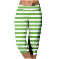 thumbnail image 1 of Mujeres Capri Pantalones Casual Suelto Largo Pantalones de Impresión con Corbata Elástica Cintura Y Bolsillos, 1 of 6