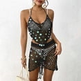 thumbnail image 4 of COMVALUE Womens Swimsuit Cover Up 2 Piece Sequin Crochet Set Bikini Coverups Beach Outfits 2026 (One Size, Black), 4 of 7