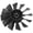 Black CCW, variant on Rupoun 50mm 12-Blade Duct Fan Plastic RC Plane Propeller CW Replacement Part (2.0 inches / 50.8 mm)