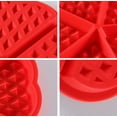 thumbnail image 4 of Huayishang Silicone Molds Thickened 5-Piece Heart-Shaped Silicone Waffle Mold, Kitchen Essentials Clearance Sale Red, 4 of 9