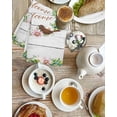 thumbnail image 4 of Spring Botanical Kitchen Dish Towels for Drying Dishes Set of 4, Garden Birds Floral Leaves Gray Woodn Waffle Weave Microfiber Hand Tea Bathroom Towels Quick Dry & Absorbent Towel 15.7x23.6, 4 of 7