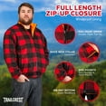 thumbnail image 5 of TrailCrest Men's  Buffalo Red Plaid & Safety Orange Reversible Workwear Jacket, 3X, 5 of 12