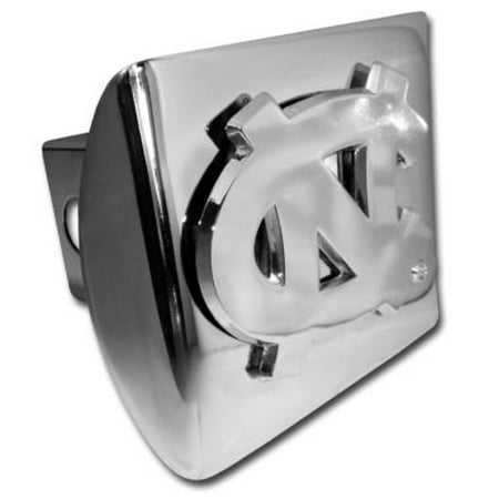 North Carolina Hitch Cover - University of North Carolina Emblem on Chrome Hitch Cover