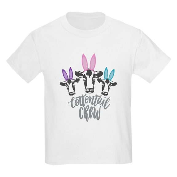 CafePress - COTTONTAIL CREW T Shirt - Light T-Shirt Kids XS-XL