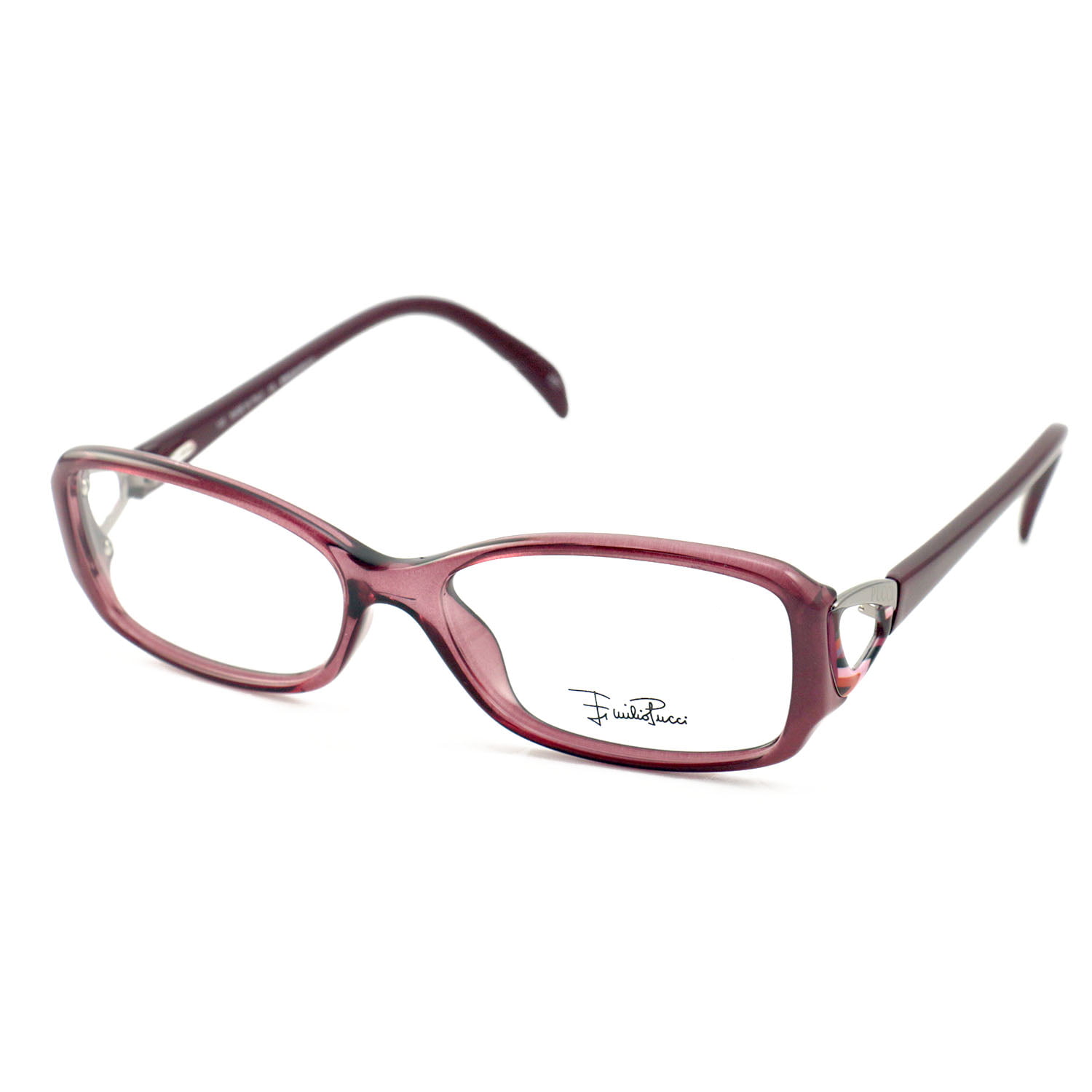 Emilio Pucci Womens Eyeglasses EP2675 602 Wine Frames Rectangle ...