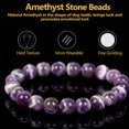 thumbnail image 1 of Pulsera de piedra natural, amatistas, turquesas, turmalinas, cuentas de aguamarina, regalo de joyería para hombres, protección magnética de la salud para mujeres Tan Jianjun  unisex, 1 of 2
