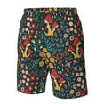 thumbnail image 5 of Kdxio Berries and Flowers Pattern Mens Casual Shorts - Drawstring Summer Beach Sports Shorts for Men, 5 of 9