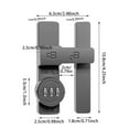 thumbnail image 2 of Secure Combination Cabinet Lock with Password Code Smart System for Drawers Closets Household Dormitory Workplace, 2 of 8