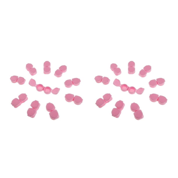 Jumpingount Tapas del estuche para lentes e indicación impresa Contenedor portátil FlipTop FlipTop sellado herméticamente Hecho con FlipTop Rosa Rosa 10 piezas 2Conjunto