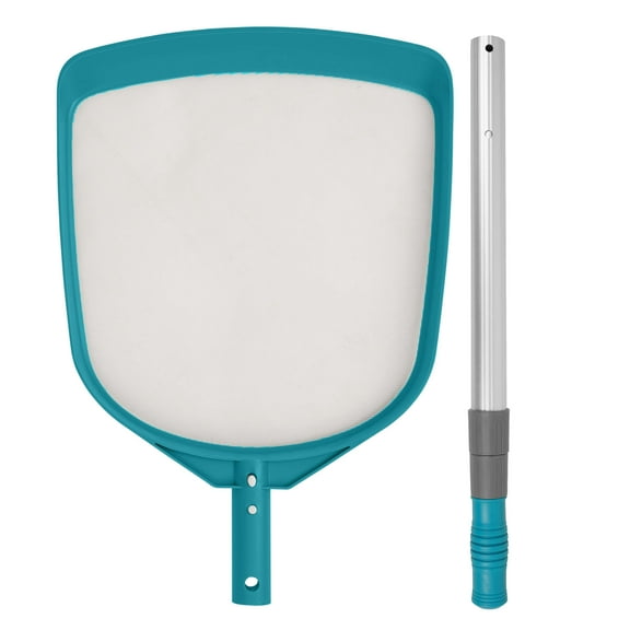 Bluescape Teal & Gray Pool Skimmer Net with 42 inch Aluminum Pole for Effective Debris Removal