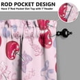 thumbnail image 3 of Vintage Cherry Tier Kitchen Curtains for Bathroom Living Rod Pocket Window Drapes 28"x39" 2 Panels Window Treatment Tiers, 3 of 4