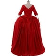 thumbnail image 5 of Women's Scottish Highland Dress Claire Fraser Red Dress Ball Gown, 5 of 7