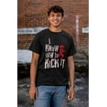 thumbnail image 4 of Kick It Ninja Pun Chill Nerd Geek Men's Big & Tall Crewneck Graphic Tee Brisco Brands 3X, 4 of 5
