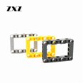 thumbnail image 3 of 50 Pieces Square Huller Hole 5 x 7 64179 Technical Parts Beam 5 x 7 Open Center Thick MOC Toys for Children Light Grey, 3 of 6