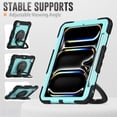 thumbnail image 5 of Dteck Kids Full Body Protection Case for iPad Pro 13 inch 2024,Heavy Duty Silicone Case 360 Degree Rotating Handle Stand Cover with Screen Protector for iPad Pro 13-in. (M4) 2024, Mint+Black, 5 of 7