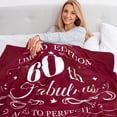 thumbnail image 5 of 60th Birthday Gifts for Women, 60 Year Old Birthday Gifts for Woman, 60th Birthday Decorations, Fabulous 60th Birthday Gifts Ideas, Gift for 60th Birthday Women Throw Blanket 60"X50", 5 of 10