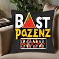 thumbnail image 5 of Vibrant 18x18in Throw Pillow Covers Set of 2 - Bold " BAST PAZENZ " Design with Triangular Accents & Geometric Patterns for Couch Bed Car, 5 of 8