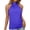 Blue, variant on Duoif Womens Tank Tops, High Neck Sleeveless Top, Loose Fit Beach Vacation Shirt Womens Shirts Blackish Green L