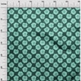 thumbnail image 3 of oneOone Cotton Poplin Dark Teal Green Fabric Asian Floral With Stripes Dress Material Fabric Print Fabric By The Yard 42 Inch Wide, 3 of 4