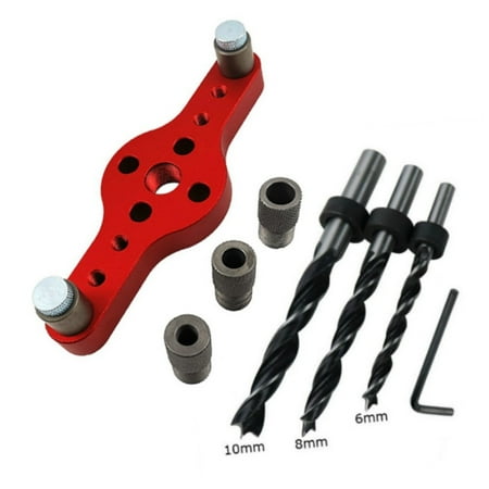 

Alloy Vertical Pocket Hole Jig Woodworking 6/8/10mm Drilling Locator Drill Guide