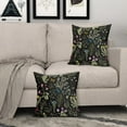 thumbnail image 3 of Spring Floral Pillow Covers 16x16 Set of 2 Black Sage Green Wild Flower Plant Vintage Botanical Print Decorative Throw Pillow Cases Outdoor Seasonal Farmhouse Decor for Sofa Couch Bed, 3 of 6