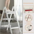 thumbnail image 2 of 3 Step Ladder,Folding Step Stool with Wide Anti-Slip Pedal,330lbs Load Capacity,Lightweight and Portable for Kitchen Space Saving, 2 of 10