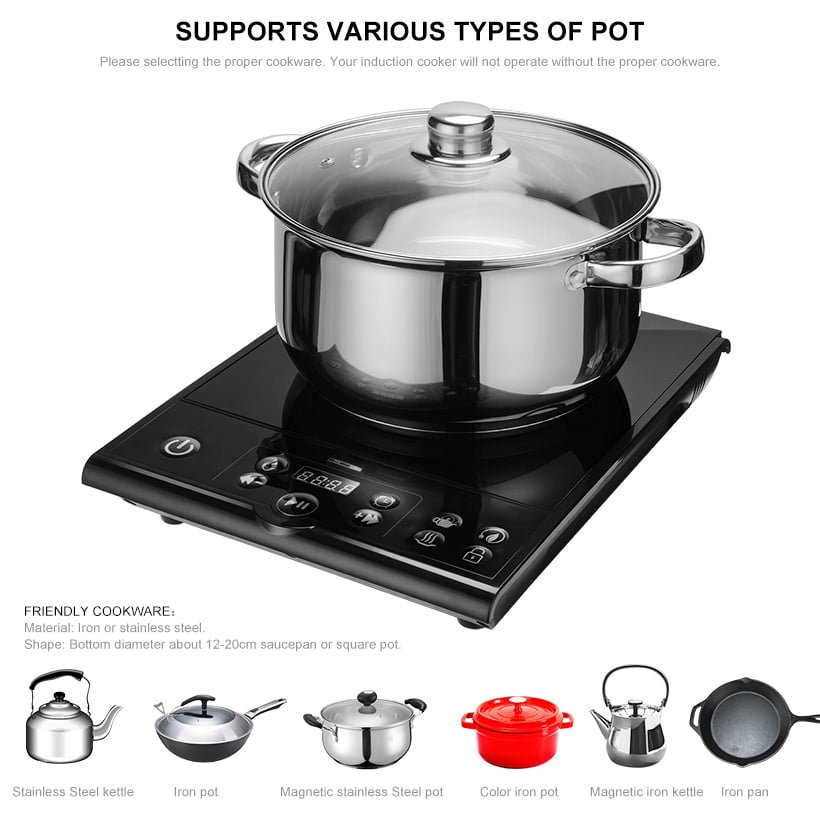 Livingbasics 1800 Watt Induction Cooker Cooktop Push Button