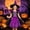 Purple, variant on Gunia Girls Halloween Witch Dress Up Set 3 Piece Tutu Skirt With Hat Bag Cosplay Role Play Outfit Stage Performance Holiday Party Wear,Purple