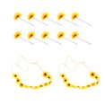 thumbnail image 4 of 2 diademas de girasol con 10 pinzas para el pelo, accesorios para el cabello con flores., 4 of 5