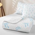 thumbnail image 4 of Erosebridal Bow Silhouettes Twin Quilt Set,Ribbon Simple Pattern Twin Coverlet Set For Girls,2-Piece, 4 of 7