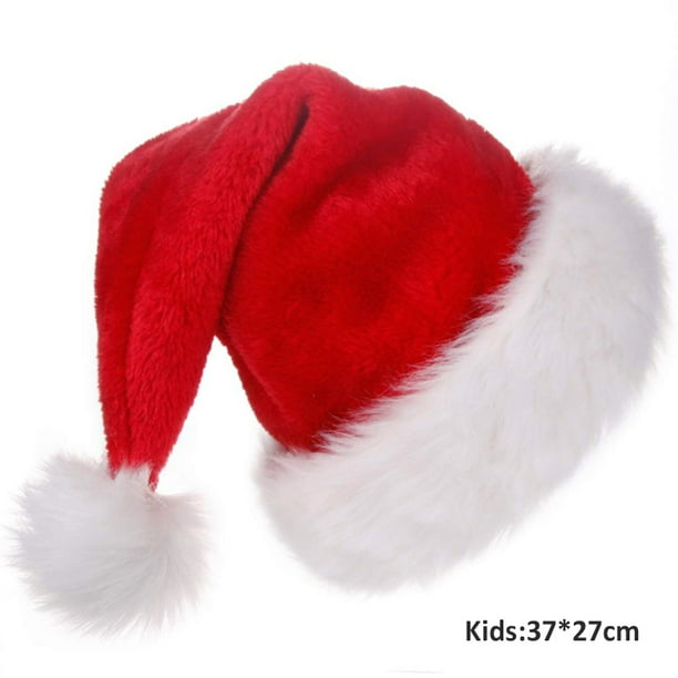 Fur Trimmed Velvet Santa Hat Christmas Holiday Costume Walmart Com Walmart Com