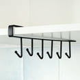 thumbnail image 1 of Yeacher 6 Hooks Cup Holder Mug Hooks Under Cabinet Kitchen Cabinet Under Shelf Storage Rack, 1 of 7