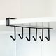 thumbnail image 1 of Gancho de 6 brazos para gabinete en hierro negro, ideal para organizar tazas, llaves y más en cocina o baño. Resistente y fácil de instalar., 1 of 6