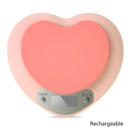 

ZENTREE Electronic Kitchen Scale with Heart-shaped Digital Scale W/ USB /Battery Charge