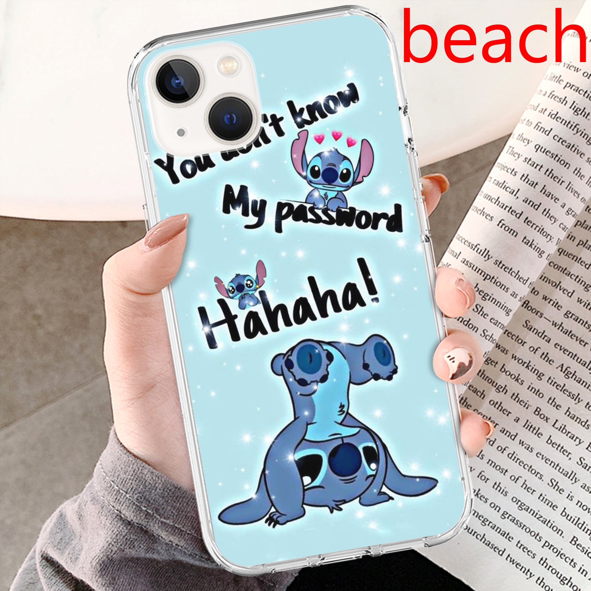 2 Pack Cartoon Phone Case for iPhone 13 mini Case 5.4,Cute Character Flower Kawaii  Stitch