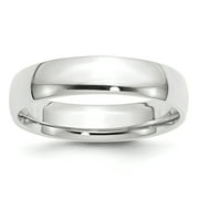 10k White Gold 5mm Engravable Comfort Fit Band