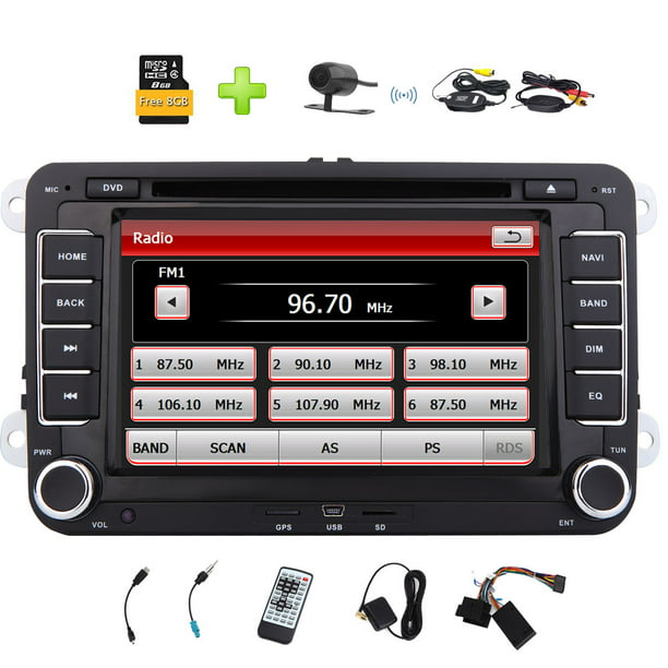 Free 8GB Map & Wireless Backup Camera Included! Car Radio for VW Golf Skoda Seat Passat Jetta Polo Stereo Double Din Car DVD CD Player Support GPS Sat Nav