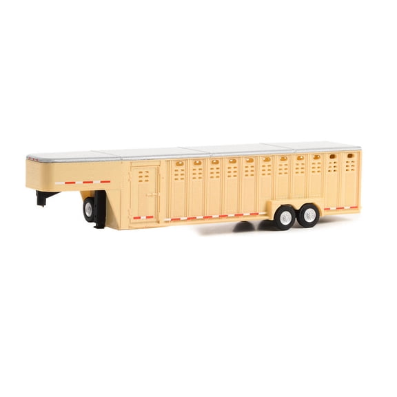 Greenlight 1/64 26ft Vertical Three Hole Gooseneck Trailer, Beige, Hitch & Tow Trailers, 30420