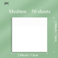 thumbnail image 1 of 2 uds pegatina transparente nota adhesiva Bloc de notas diario papelería escolar suministros de oficina (50 hojas/libro) S: 2,99*1,96 pulgadas/7,6*5 CM M: 2,99*2,99 pulgadas/7,6*7,6 cm L: 3,74*2,75 pu, 1 of 4